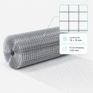 Ponthegesztett háló 19x19x1,05x500 (25fm)